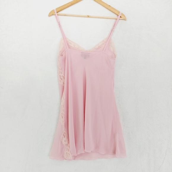 Bed of Roses Pink Polyester Lace Sleeveless Strappy Mini Dress 5095 - Picture 4 of 7